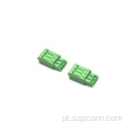 Blocos terminais plugáveis ​​de 3,5 mm verde fêmea 3P
